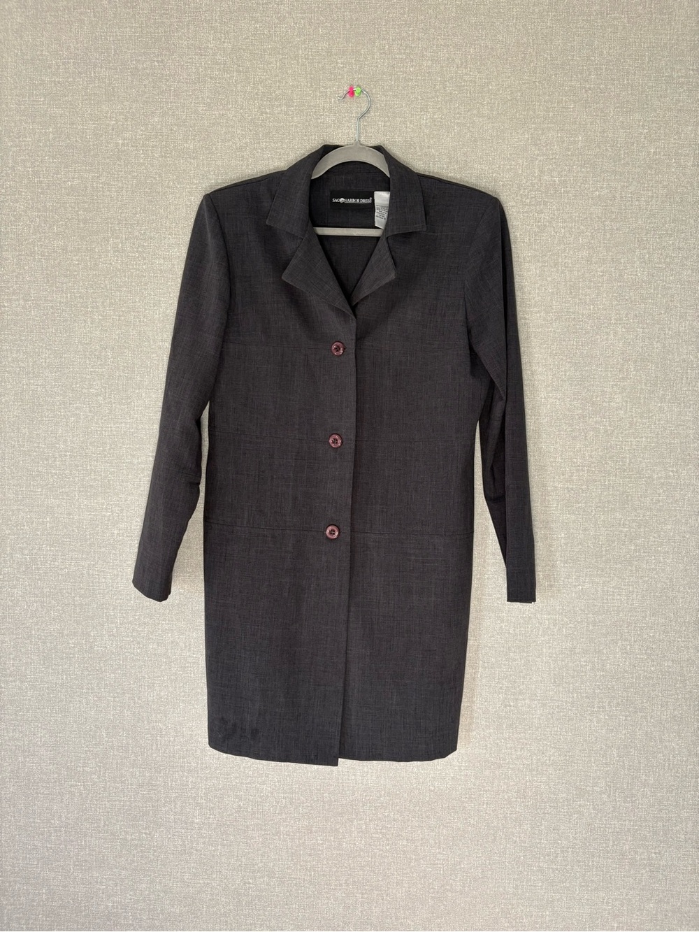 Sag Harbor Charcoal Long Tailored Blazer